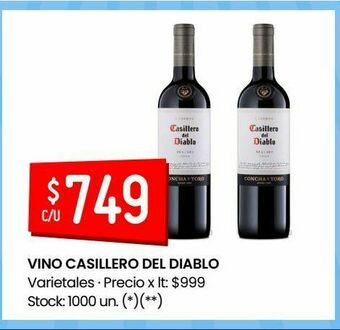 Changomas Vino casillero del diablo oferta