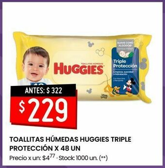 Changomas Toallitas húmedas huggies triple protección x 48 un oferta