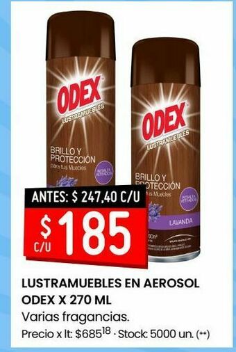 Changomas Lustramuebles en aerosol odex x 270 ml oferta