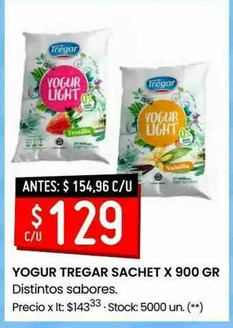 Changomas Yogur tregar sachet x 900 gr oferta