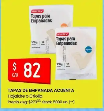 Changomas Tapas de empanada acuenta oferta