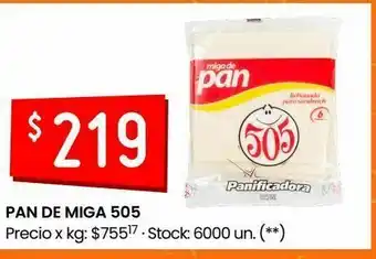 Changomas Pan de miga 505 oferta