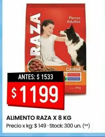Changomas Alimento raza x 8 kg oferta