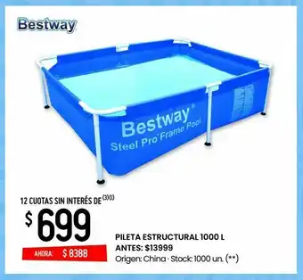 Changomas Pileta estructural 1000 l oferta