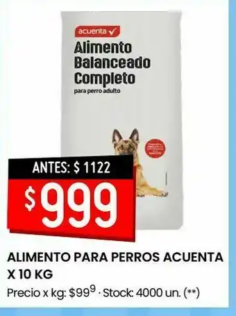 Walmart Alimento para perros acuenta x 10 kg oferta