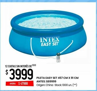 Walmart Pileta easy set 457 cm x 91 cm oferta
