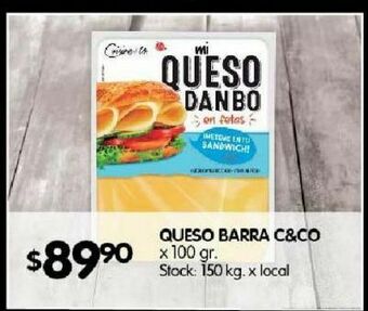 Disco Queso barra c&co 100g oferta