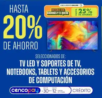 Tv led y soportes de tv, notebooks, tablets y accesorios de computación