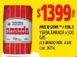 Supermercados Yaguar Amanda yerba oferta