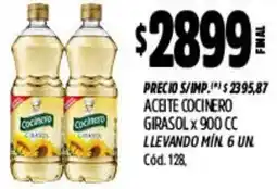 Supermercados Yaguar Cocinero aceite girasol oferta