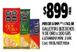Supermercados Yaguar 9 de oro galletitas bizcochos oferta