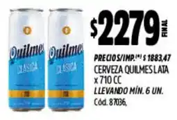 Supermercados Yaguar Quilmes cerveza lata oferta