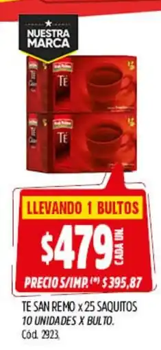 Supermercados Yaguar San remo té oferta