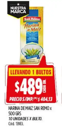 Supermercados Yaguar San remo harina de maiz oferta