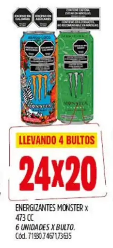 Supermercados Yaguar Monster energizantes oferta
