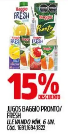 Baggio jugos pronto/ fresh