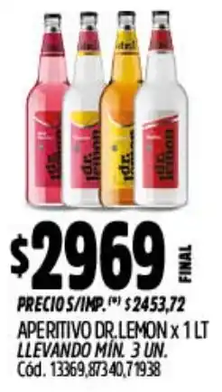 Supermercados Yaguar Dr. lemon aperitivo oferta