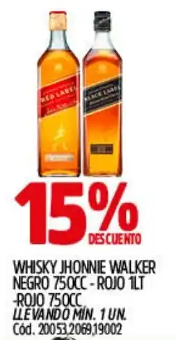 Supermercados Yaguar Jhonnie walker whisky negro oferta