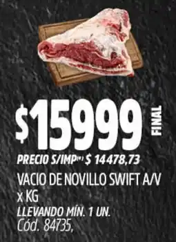 Supermercados Yaguar Swift vacio de novillo a/v oferta