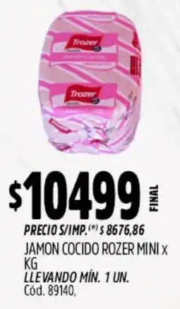 Supermercados Yaguar Trozer jamon cocido mini oferta