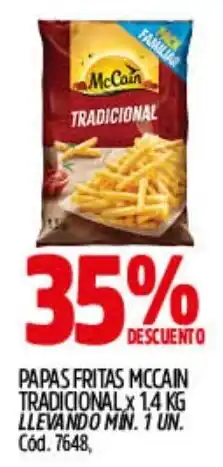 Supermercados Yaguar McCain papas fritas tradicional oferta