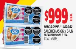 Supermercados Yaguar 66 salchichas oferta