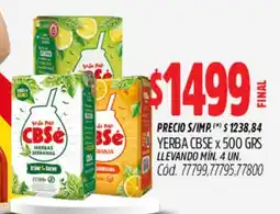 Supermercados Yaguar CBSé yerba oferta