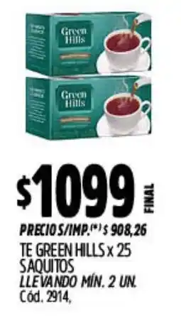 Supermercados Yaguar Green hills té oferta