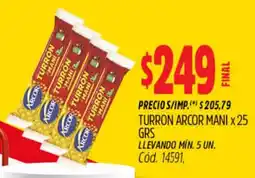 Supermercados Yaguar Turron arcor mani oferta