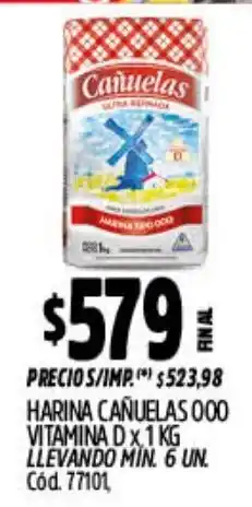 Supermercados Yaguar Cañuelas harina 000 vitamina D oferta