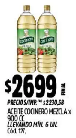 Supermercados Yaguar Cocinero aceite mezcla oferta