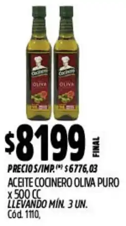 Supermercados Yaguar Cocinero aceite oliva puro oferta