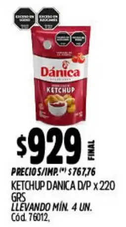 Supermercados Yaguar Dánica ketchup d/p oferta