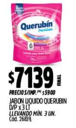 Supermercados Yaguar Querubín jabon liquido d/p oferta