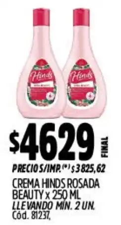 Supermercados Yaguar Hinds crema rosada beauty oferta