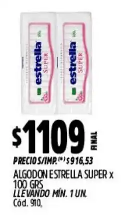 Supermercados Yaguar Algodon estrella super oferta