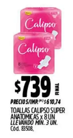 Supermercados Yaguar Calipso toallas super anatomicas oferta