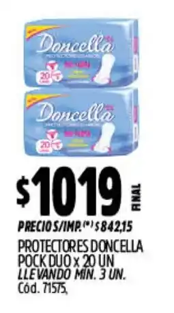 Supermercados Yaguar Doncella protectores pock duo oferta