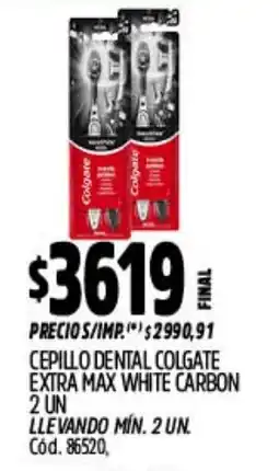 Supermercados Yaguar Colgate cepillo dental extra max white carbon oferta
