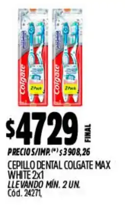 Supermercados Yaguar Colgate cepillo dental max white oferta