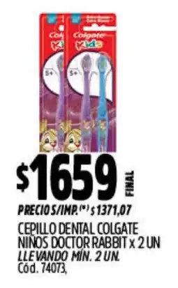 Supermercados Yaguar Colgate cepillo dental ninos doctor rabbit oferta