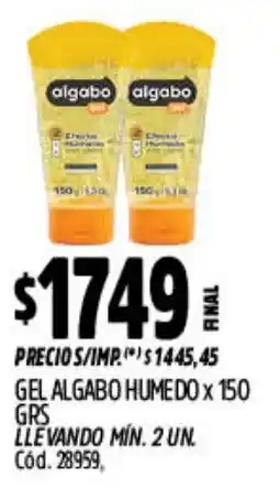 Supermercados Yaguar Algabo gel humedo oferta