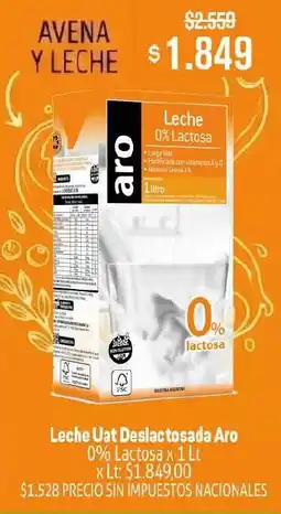 Makro Aro leche uat deslactosada 0% lactosa oferta