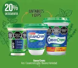 Makro Queso crema aro / casancrem light / balance variedad oferta