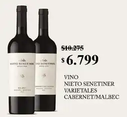 Makro Nieto senetiner vino varietales cabernet/malbec oferta
