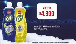 Makro Cif lavavajilla active gel oferta