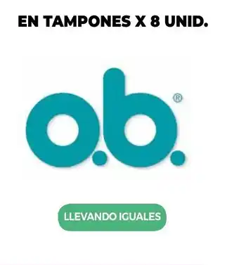 La Anonima O.b. En Tampones x 8 unid. oferta