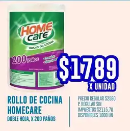 Supermercados Vea Homecare rollo de cocina doble hoja oferta
