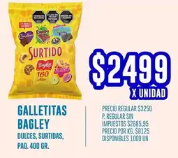 Supermercados Vea Bagley galletitas dulces, surtidas, paq. oferta