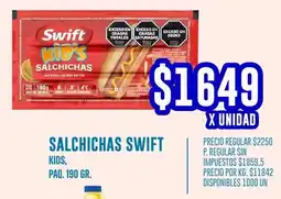 Supermercados Vea Swift salchichas kids, paq. oferta